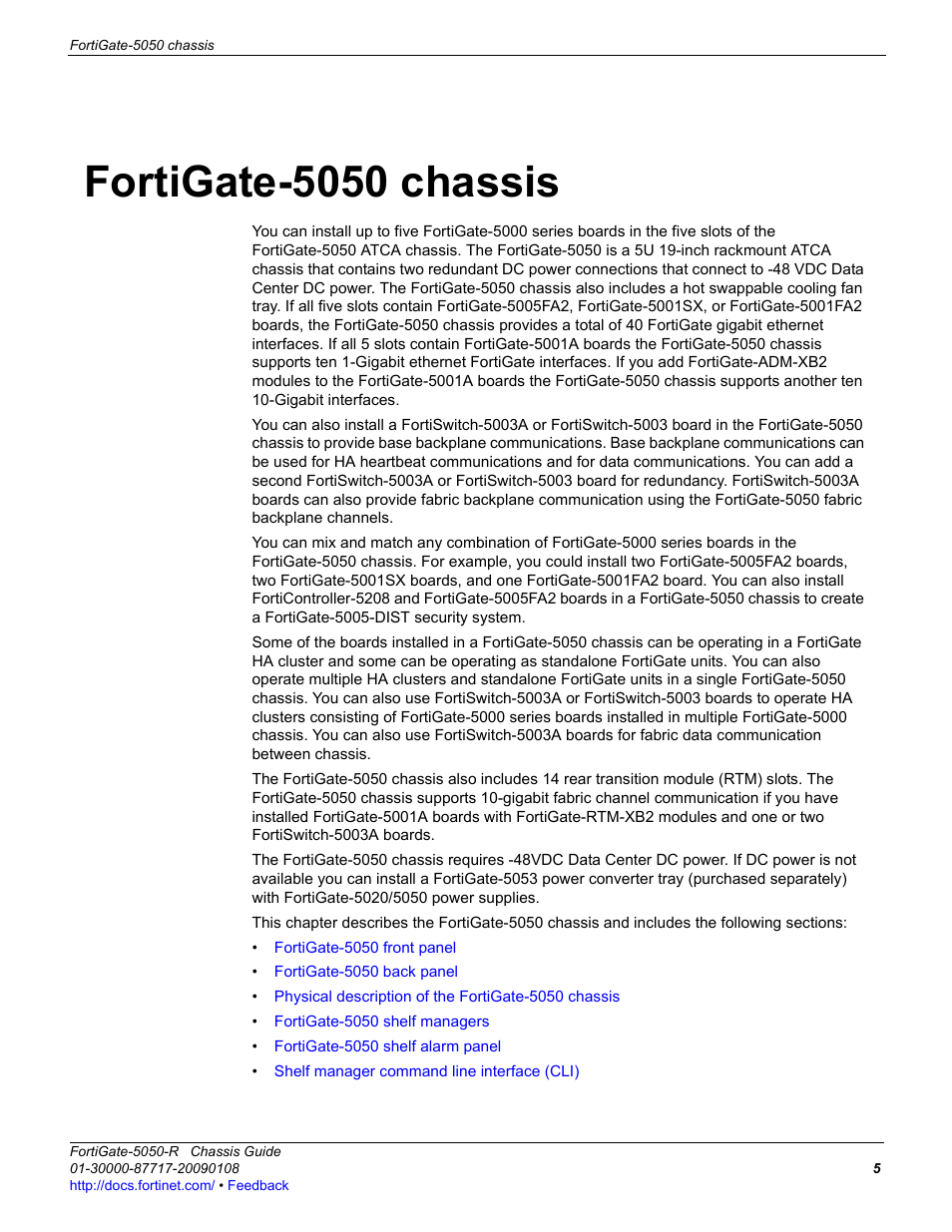 Fortigate-5050 chassis | Fortinet FortiGate 5050-R User Manual | Page 5 / 28