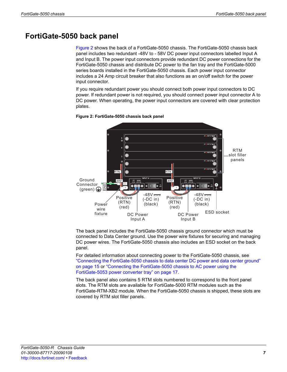 Fortigate-5050 back panel | Fortinet FortiGate 5050-R User Manual | Page 7 / 28