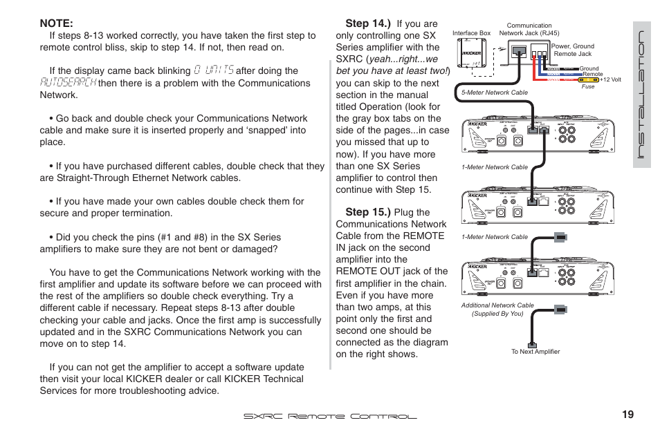 0 units, Autosearch, Step 14.) | Step 15.), Installa tion, After doing the | Fortinet 2 SXRC User Manual | Page 19 / 88