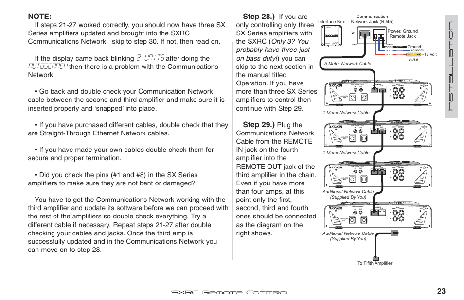 2 units, Autosearch, Step 28.) | Step 29.), Installa tion, After doing the | Fortinet 2 SXRC User Manual | Page 23 / 88