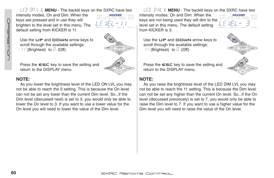 Led on lvl, Led dimlvl | Fortinet 2 SXRC User Manual | Page 60 / 88