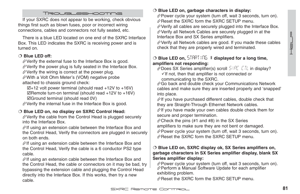 Starting, Sxrc ctl | Fortinet 2 SXRC User Manual | Page 81 / 88