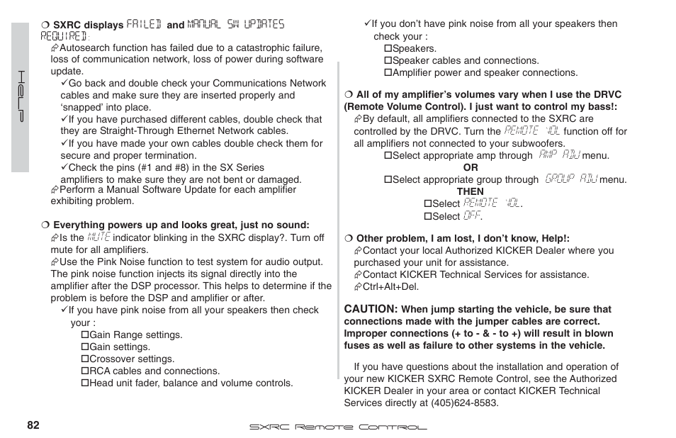 Failed, Manual sw updates required, Mute | Remote vol, Amp adj, Group adj | Fortinet 2 SXRC User Manual | Page 82 / 88