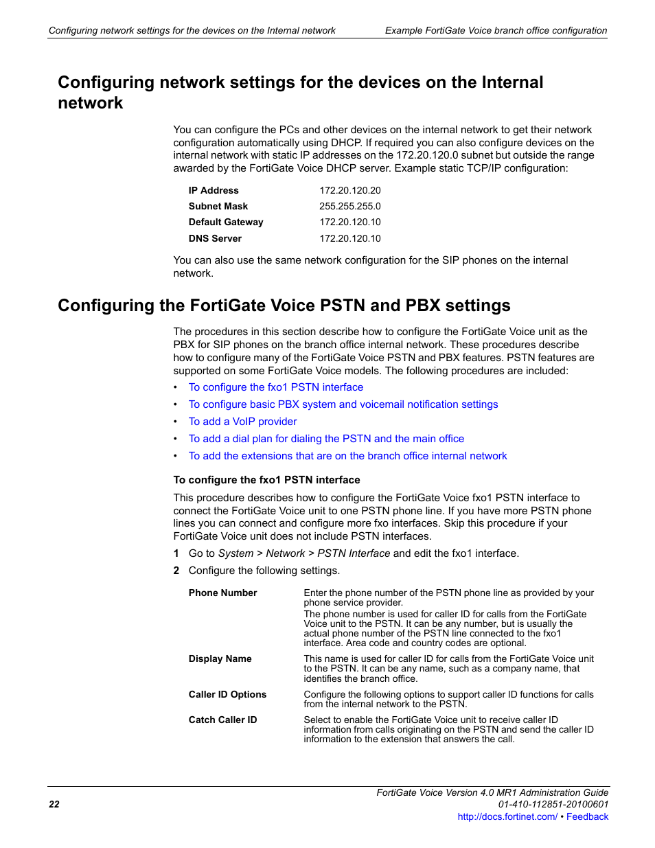 Fortinet FortiGate Voice 4.0 MR1 User Manual | Page 22 / 60