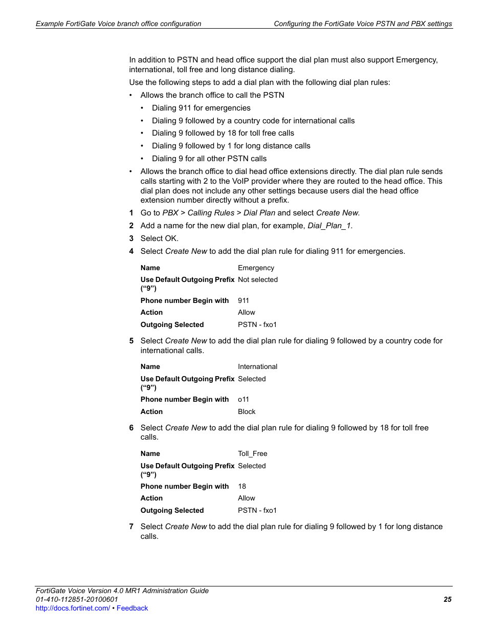 Fortinet FortiGate Voice 4.0 MR1 User Manual | Page 25 / 60