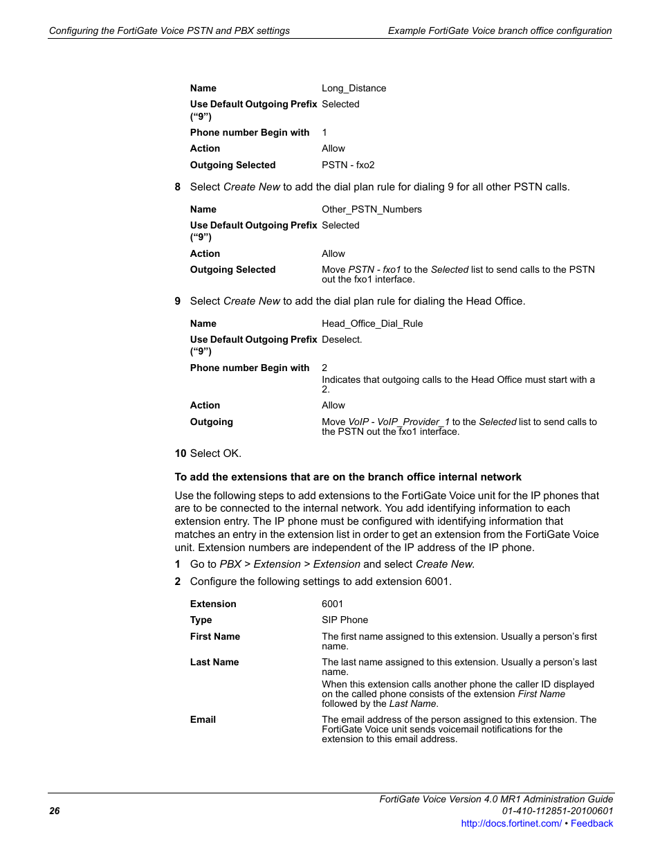 Fortinet FortiGate Voice 4.0 MR1 User Manual | Page 26 / 60