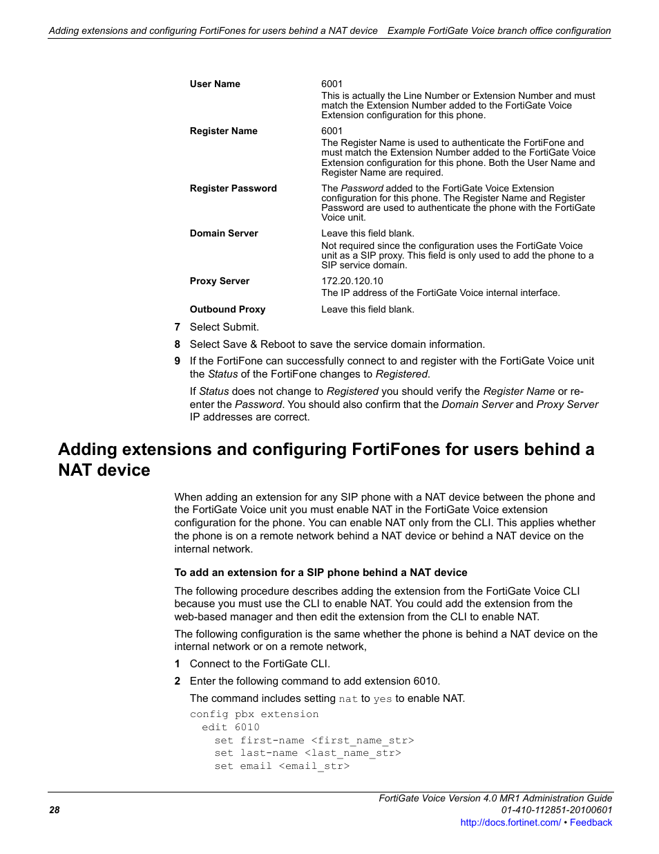 Fortinet FortiGate Voice 4.0 MR1 User Manual | Page 28 / 60