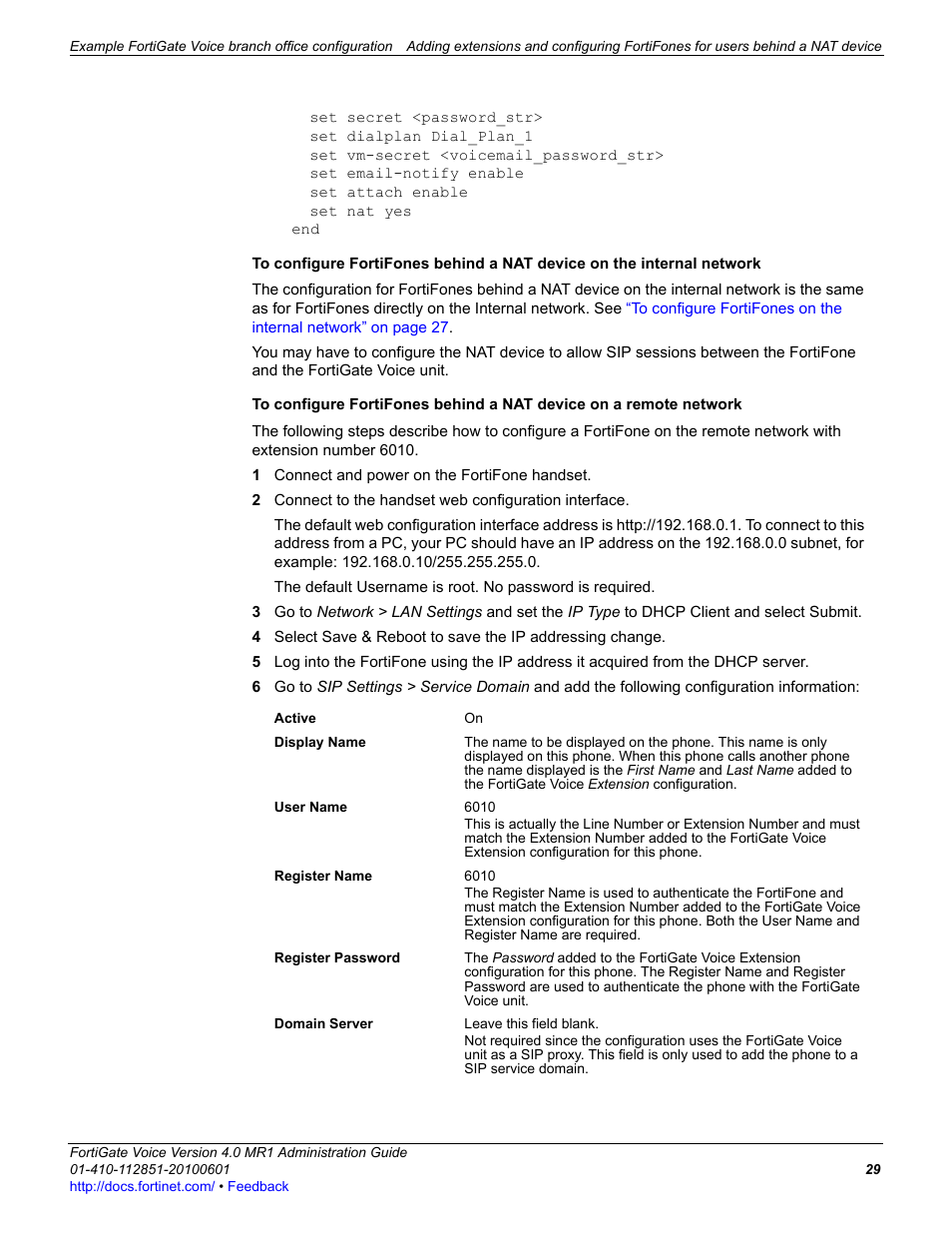 Fortinet FortiGate Voice 4.0 MR1 User Manual | Page 29 / 60