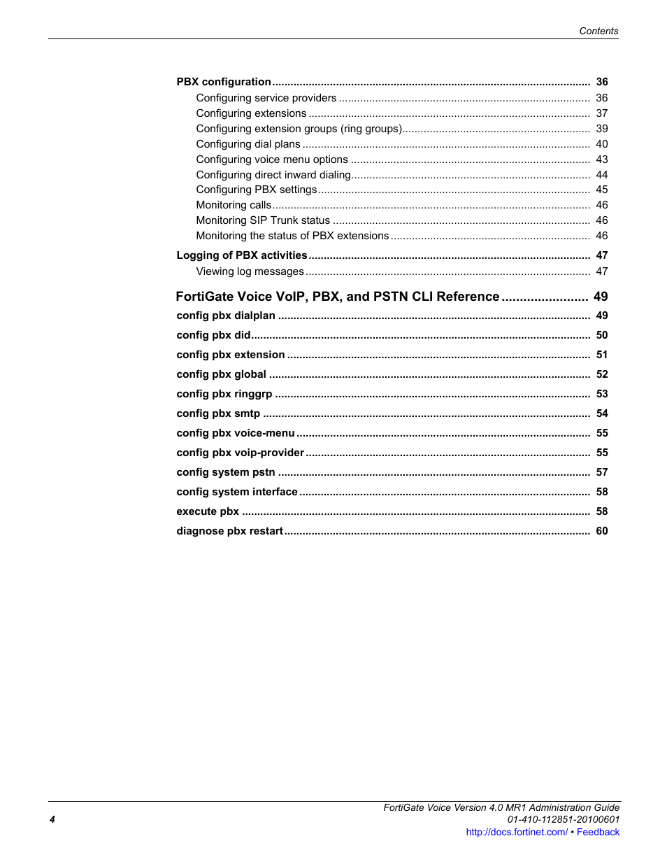 Fortinet FortiGate Voice 4.0 MR1 User Manual | Page 4 / 60