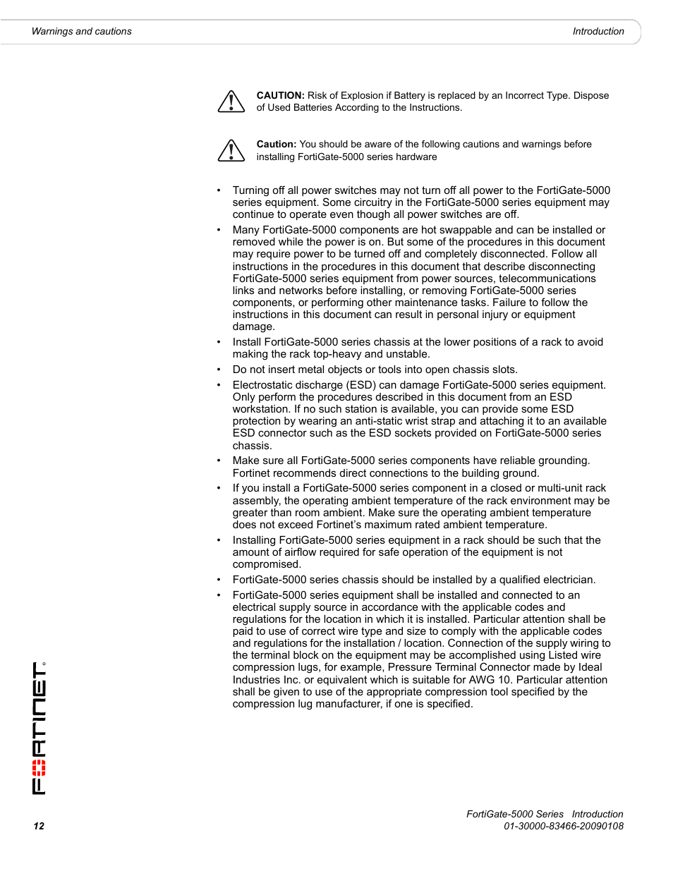 Fortinet FortiGate-5000 User Manual | Page 12 / 77