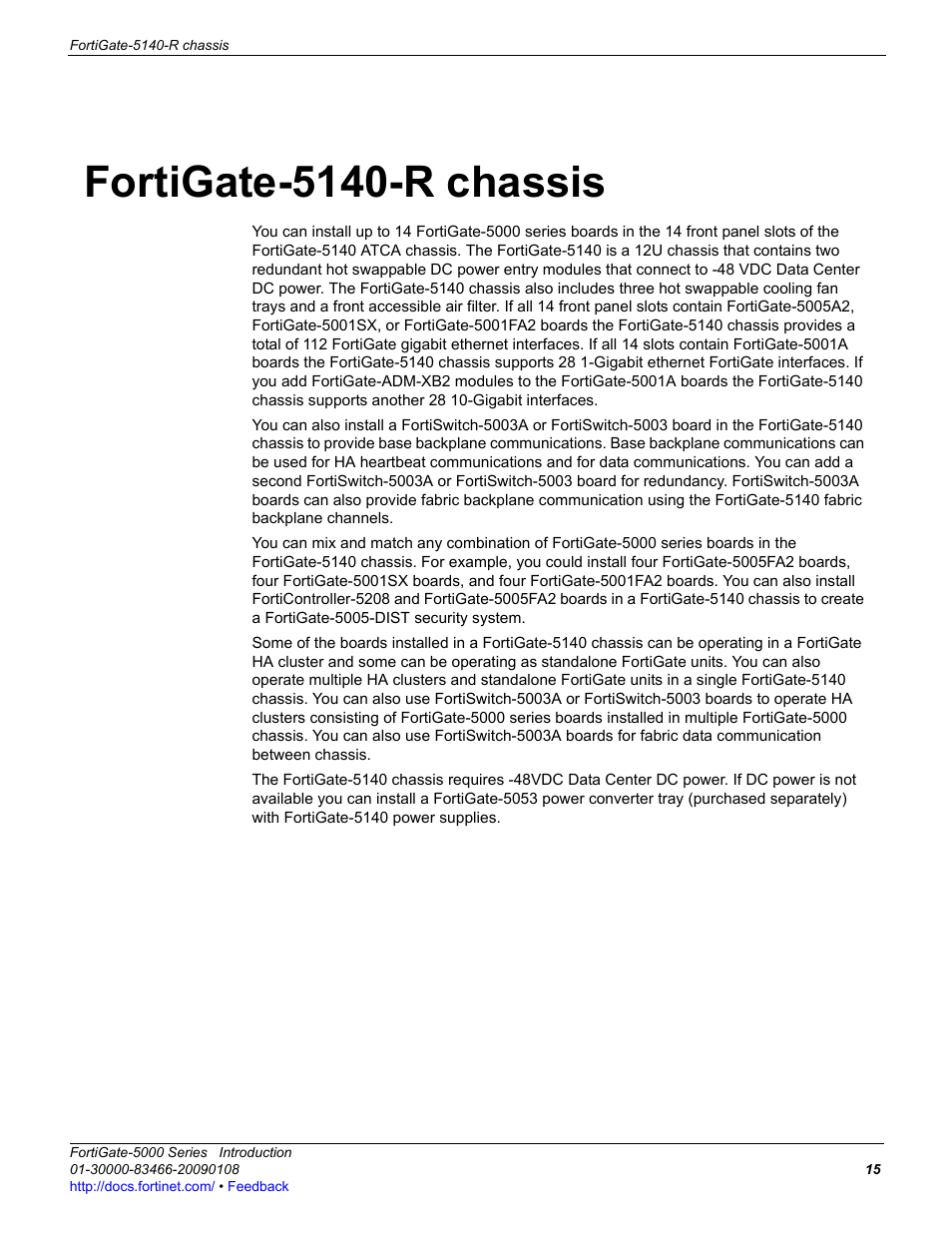 Fortigate-5140-r chassis | Fortinet FortiGate-5000 User Manual | Page 15 / 77