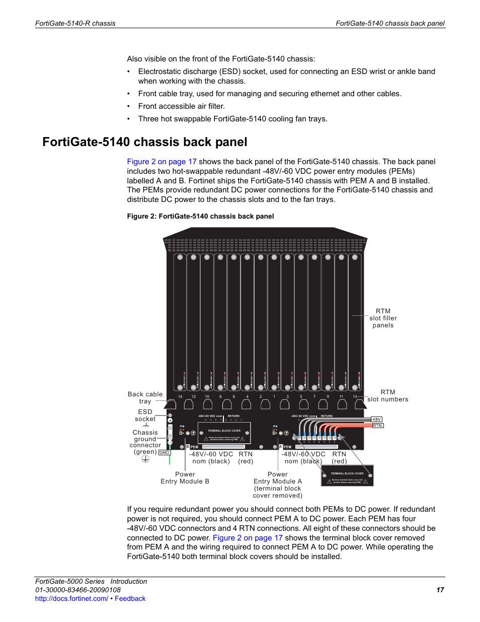 Fortigate-5140 chassis back panel | Fortinet FortiGate-5000 User Manual | Page 17 / 77