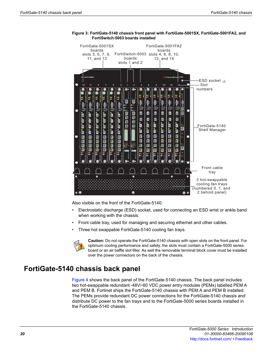 Fortigate-5140 chassis back panel | Fortinet FortiGate-5000 User Manual | Page 20 / 77