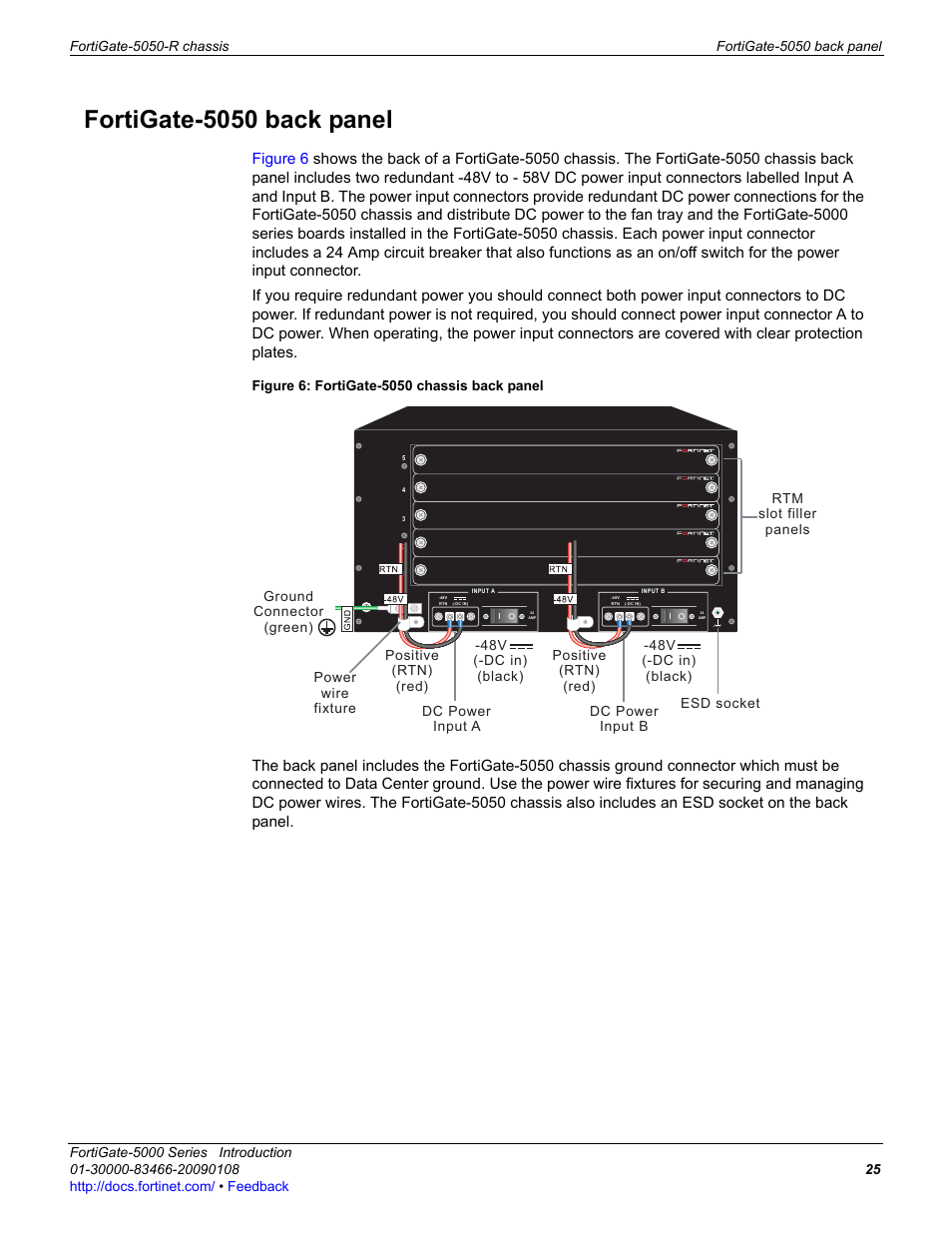 Fortigate-5050 back panel | Fortinet FortiGate-5000 User Manual | Page 25 / 77