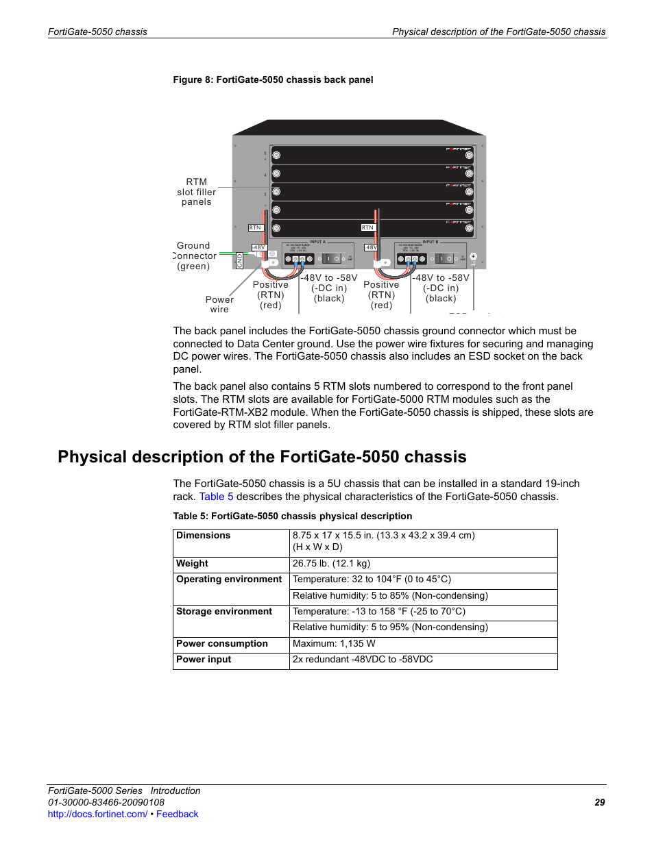 Physical description of the fortigate-5050 chassis, Figure 8, Shows | Fortinet FortiGate-5000 User Manual | Page 29 / 77