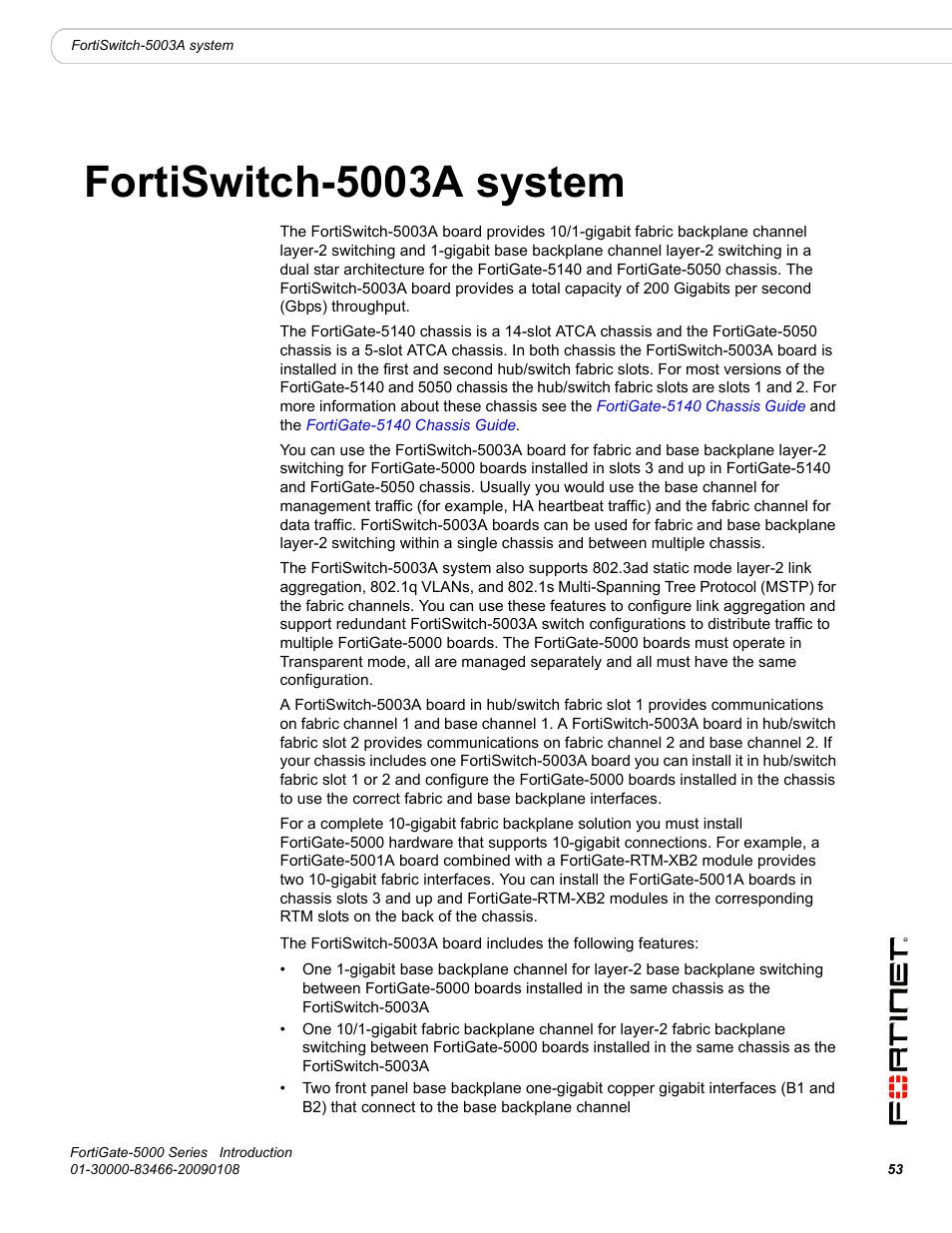 Fortiswitch-5003a system | Fortinet FortiGate-5000 User Manual | Page 53 / 77