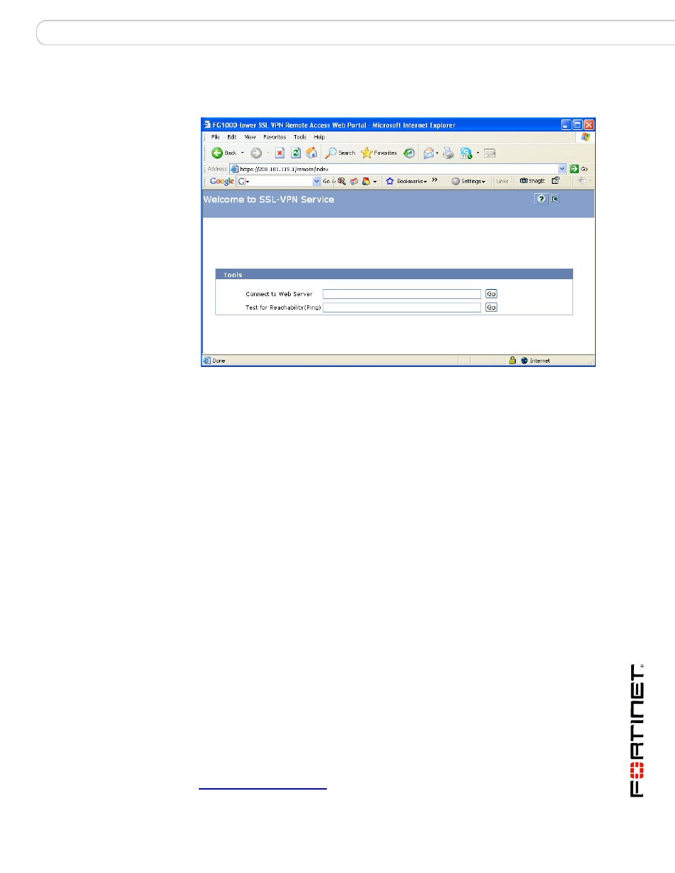 Using the ssl vpn standalone tunnel clients | Fortinet FORTIOS V3.0 MR7 User Manual | Page 23 / 90