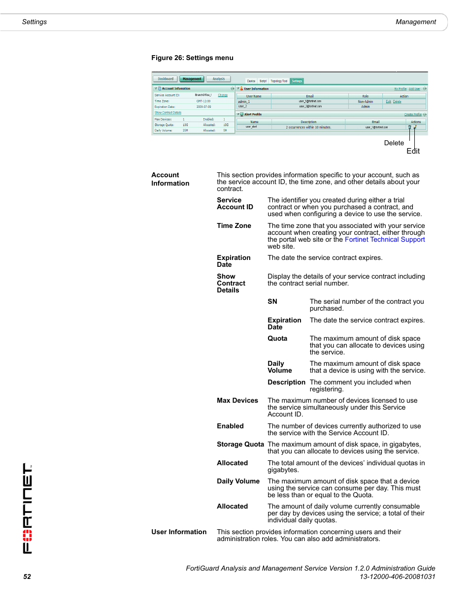 Fortinet FortiGuard Analysis 1.2.0 User Manual | Page 52 / 76