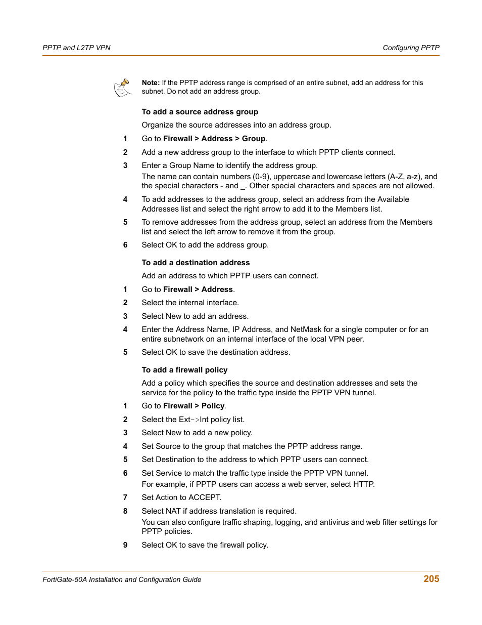 Fortinet FortiGate 50A User Manual | Page 205 / 272