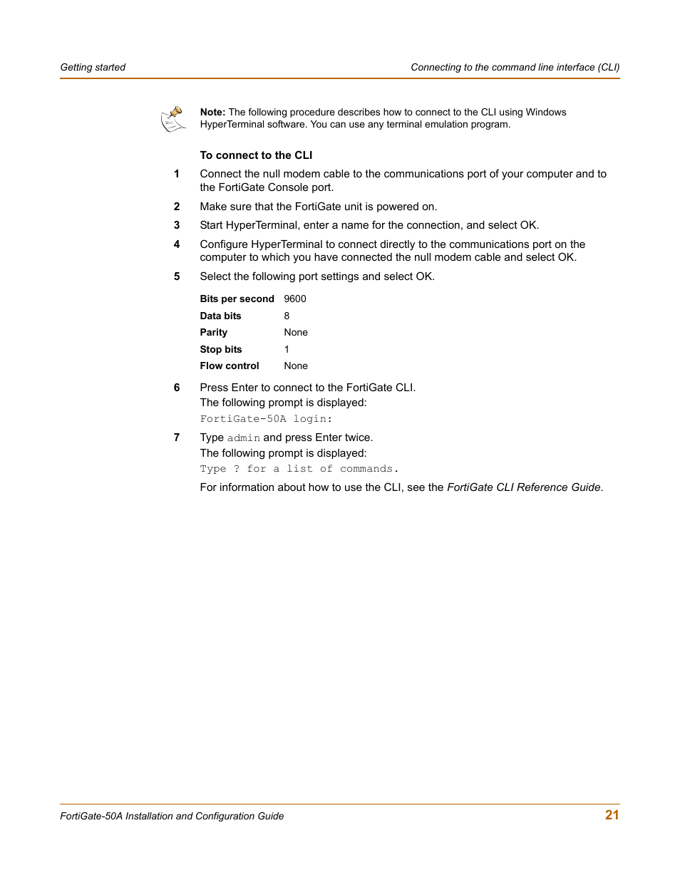 Fortinet FortiGate 50A User Manual | Page 21 / 272