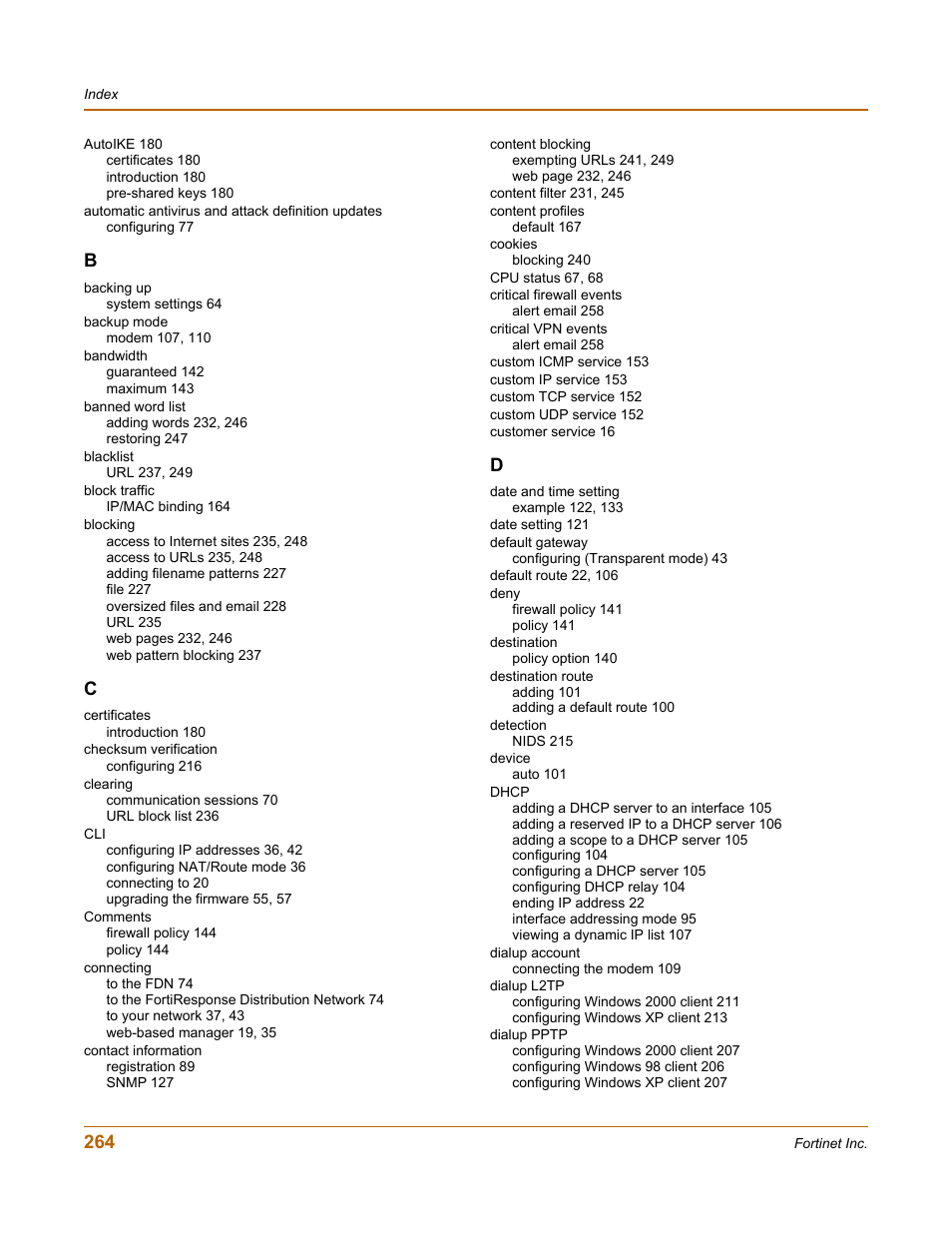 Fortinet FortiGate 50A User Manual | Page 264 / 272