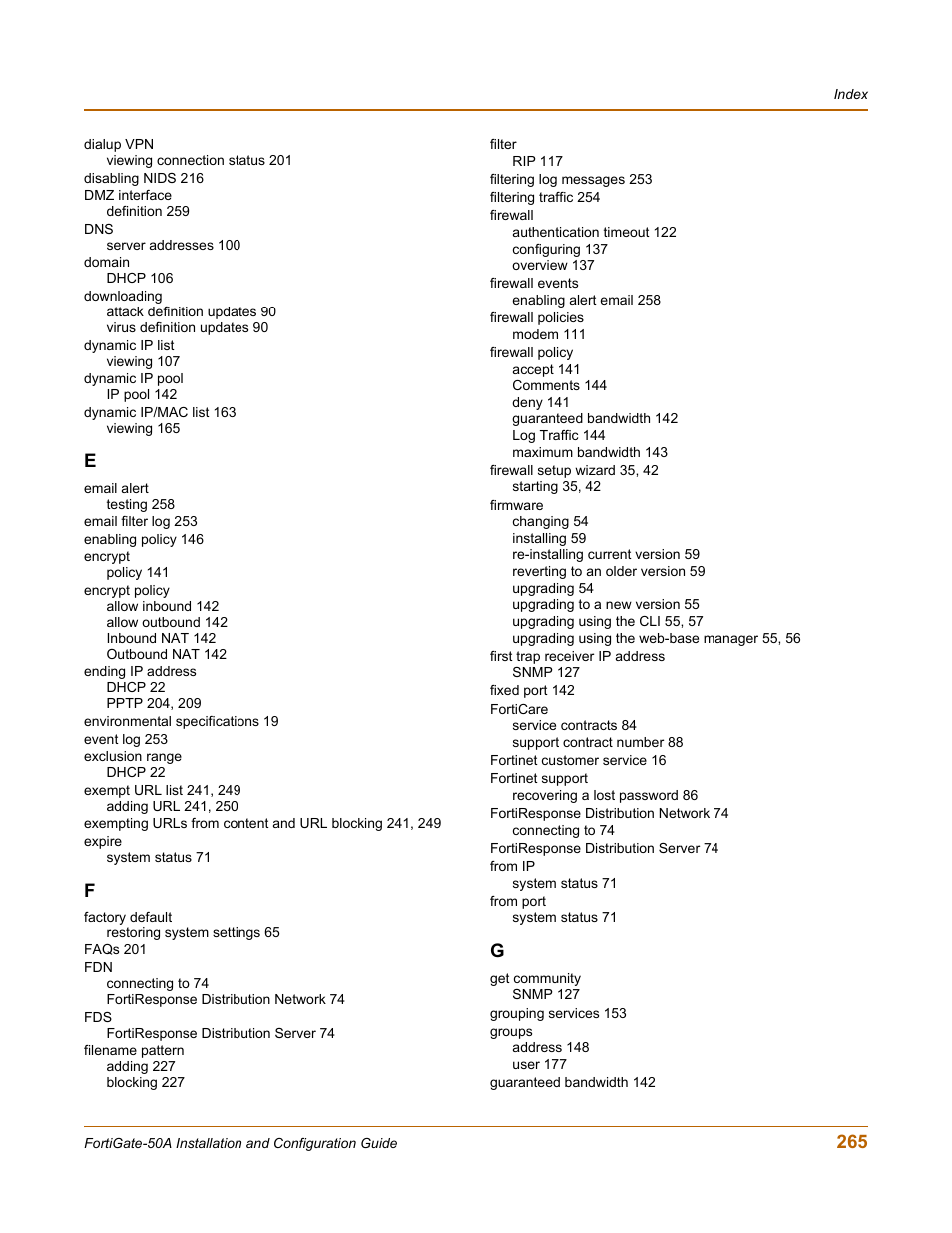 Fortinet FortiGate 50A User Manual | Page 265 / 272