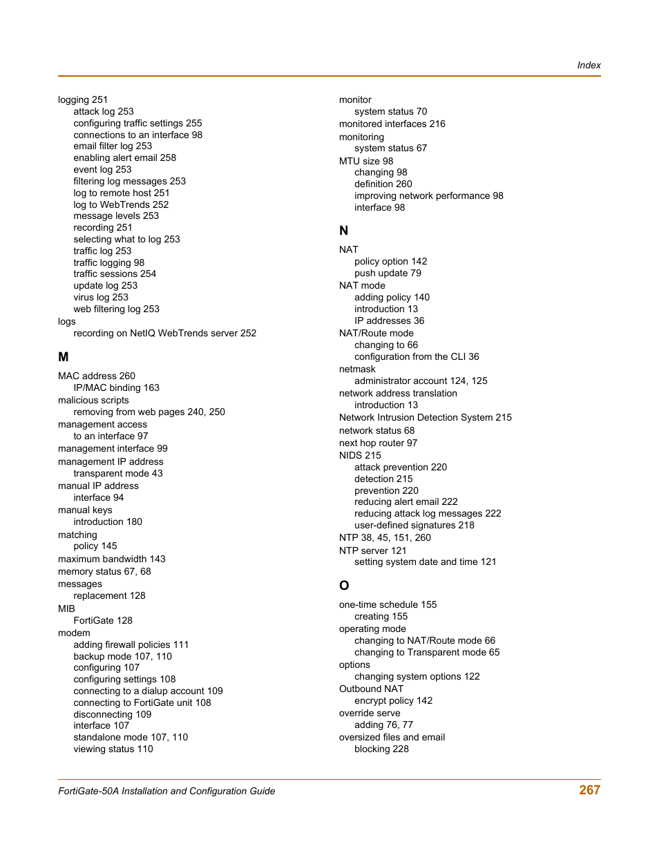 Fortinet FortiGate 50A User Manual | Page 267 / 272