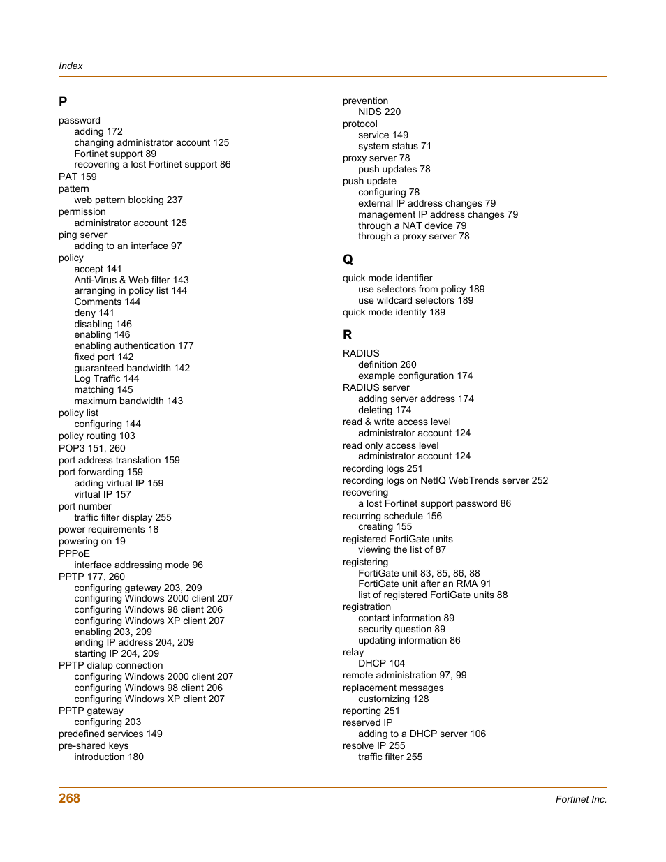 Fortinet FortiGate 50A User Manual | Page 268 / 272