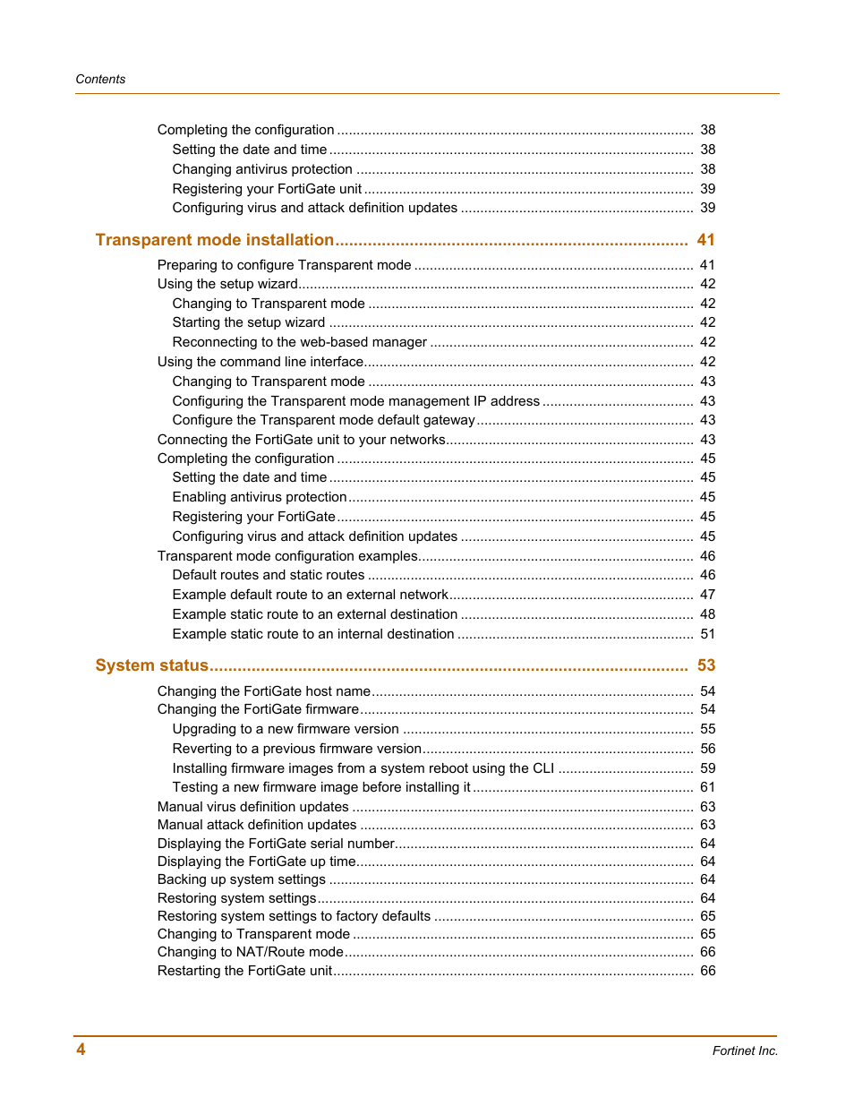 Fortinet FortiGate 50A User Manual | Page 4 / 272