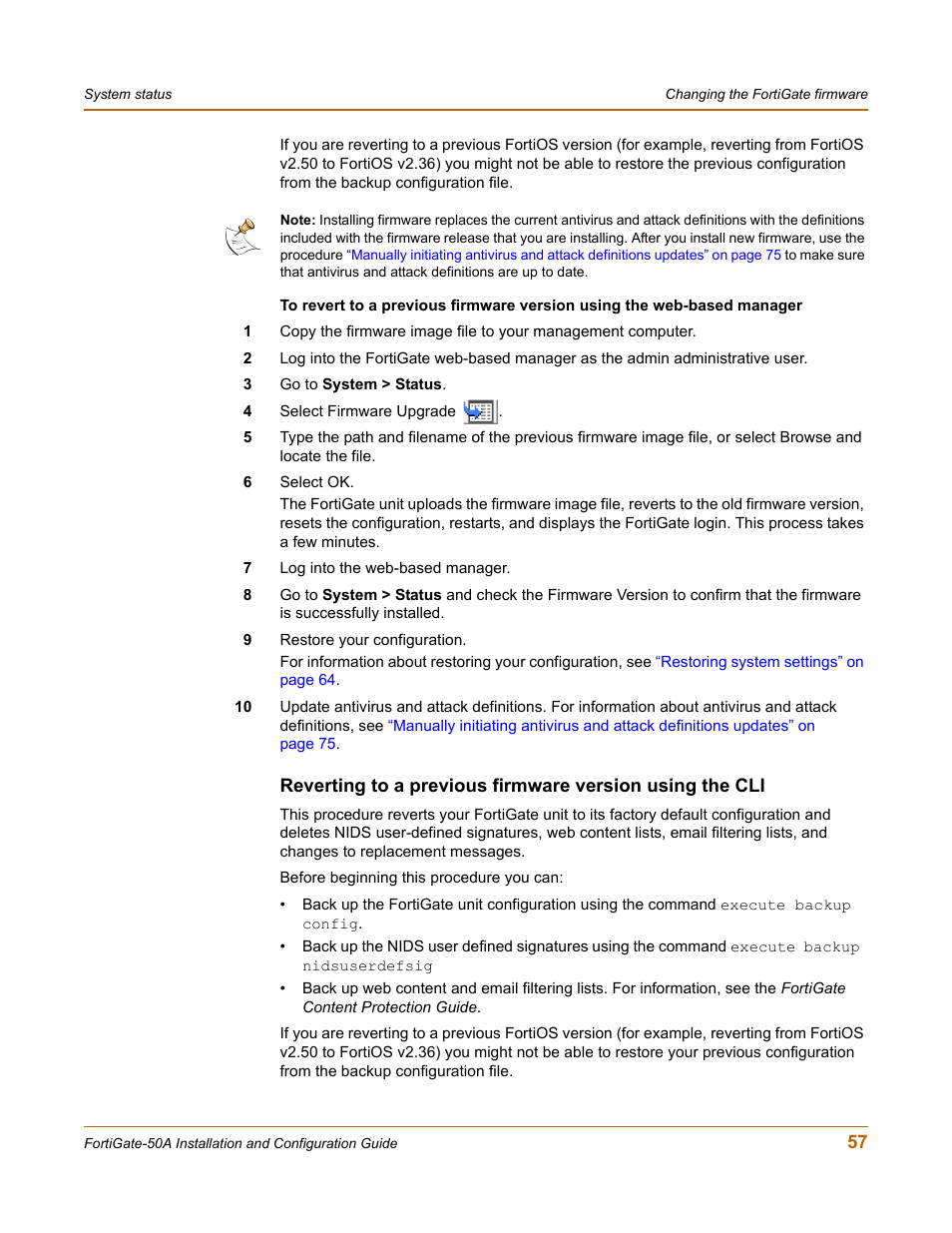 Fortinet FortiGate 50A User Manual | Page 57 / 272