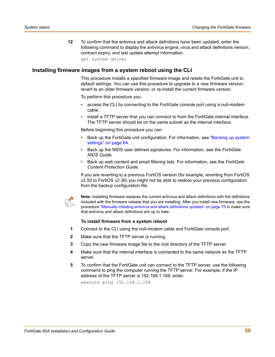 Fortinet FortiGate 50A User Manual | Page 59 / 272