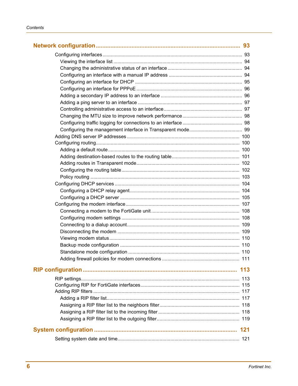 Fortinet FortiGate 50A User Manual | Page 6 / 272