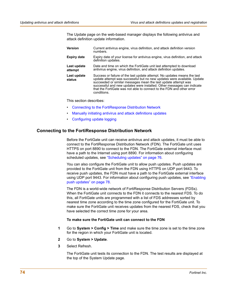 Fortinet FortiGate 50A User Manual | Page 74 / 272