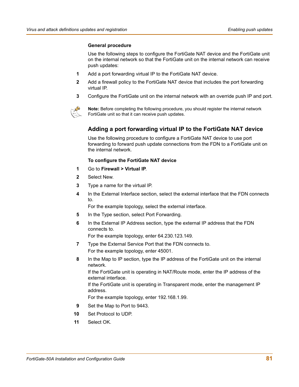 Fortinet FortiGate 50A User Manual | Page 81 / 272