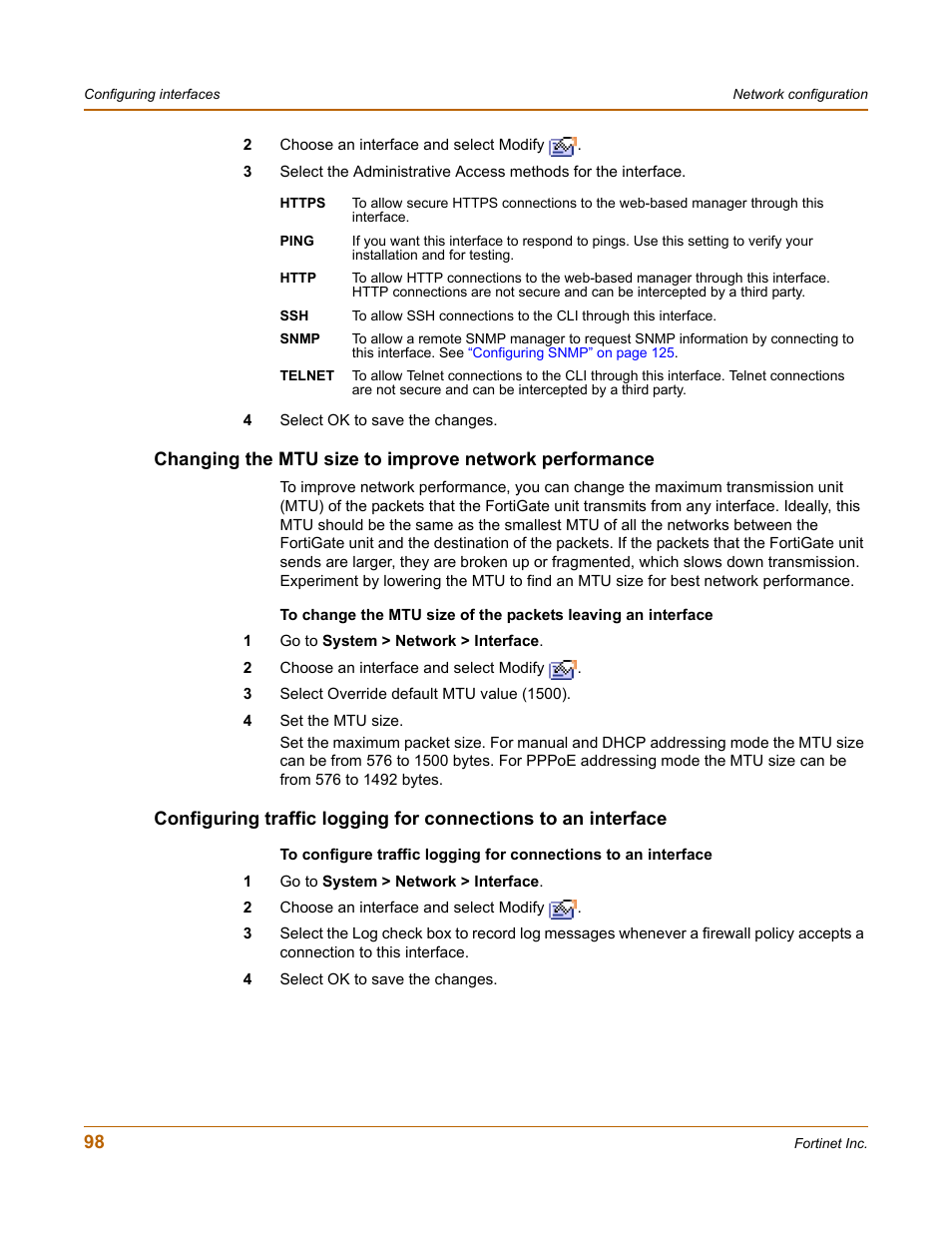 Fortinet FortiGate 50A User Manual | Page 98 / 272