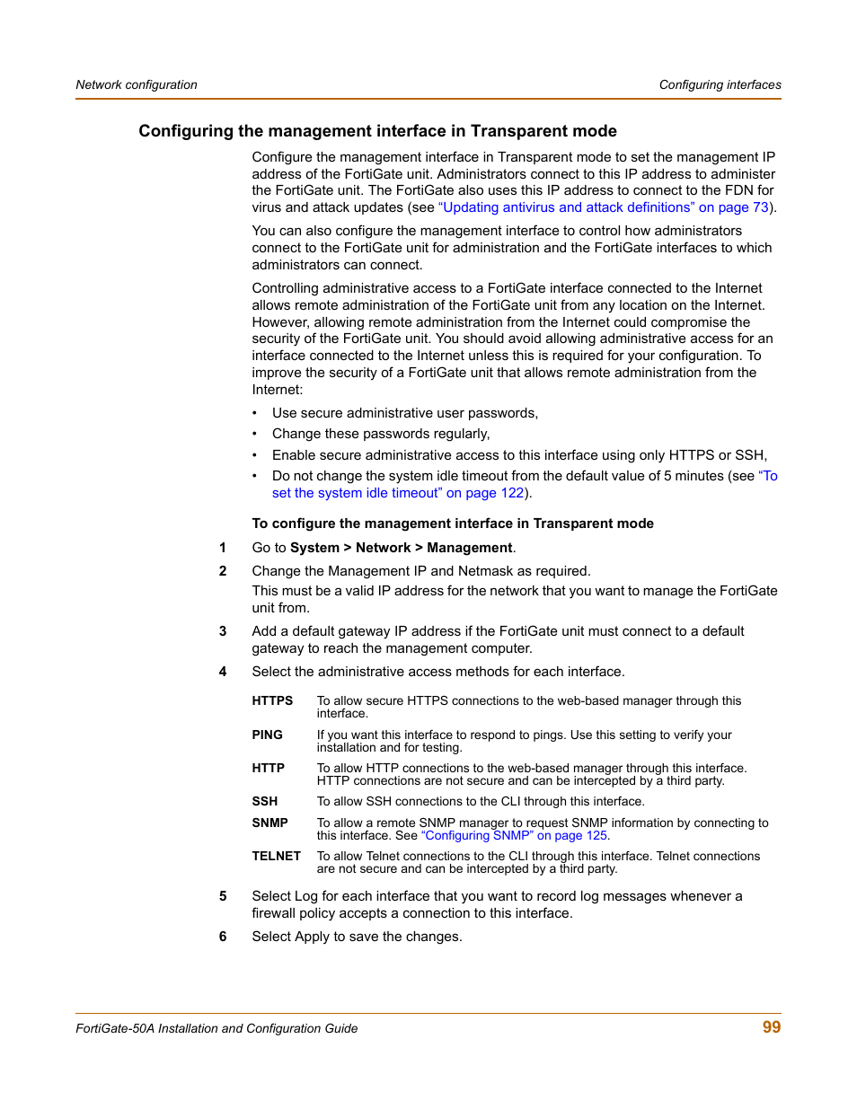 Configuring the | Fortinet FortiGate 50A User Manual | Page 99 / 272