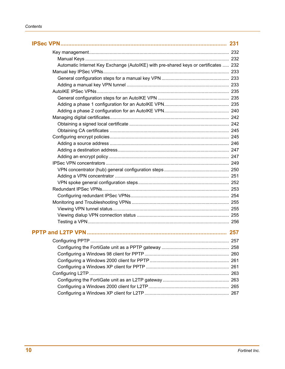 Fortinet FortiGate-800 User Manual | Page 10 / 336