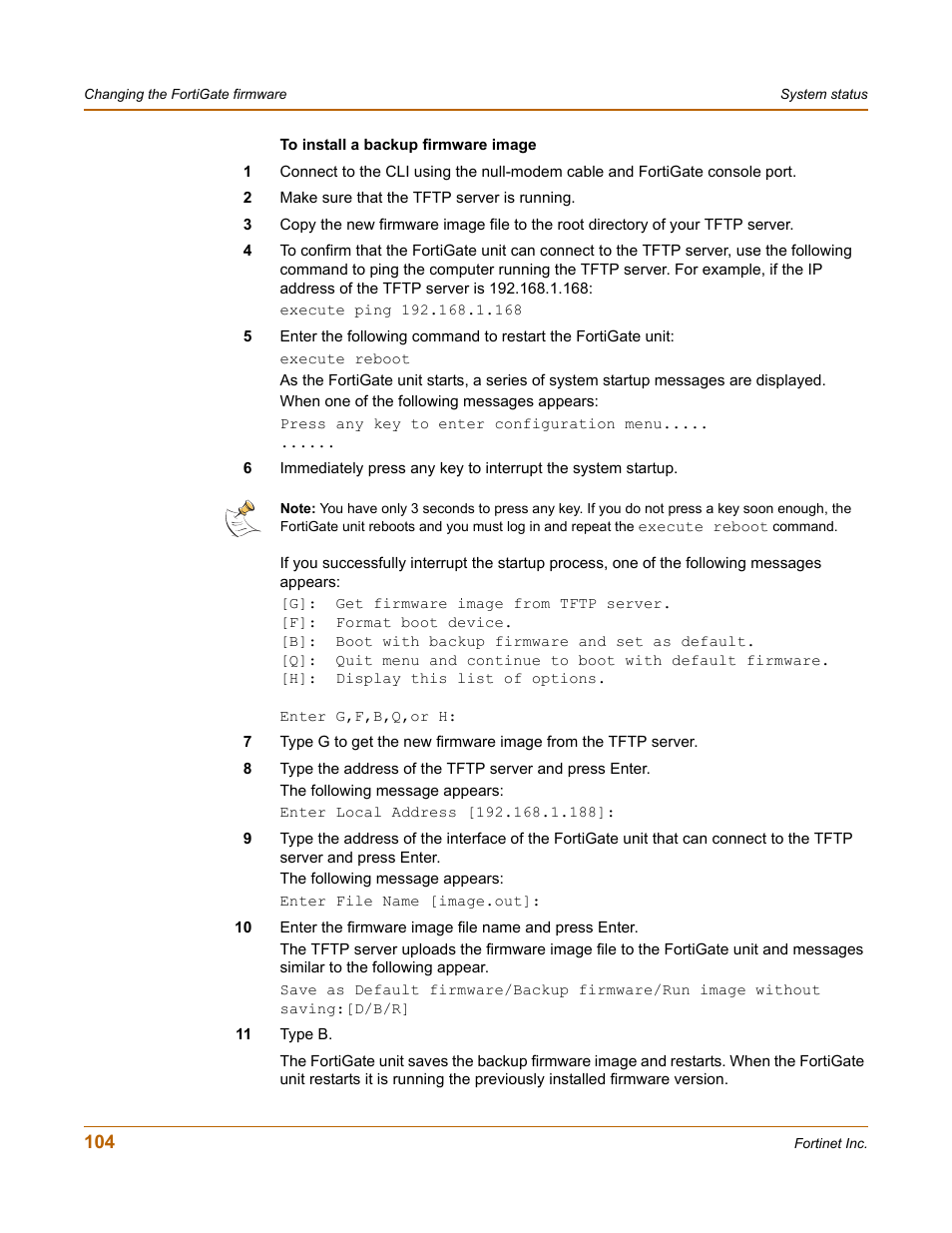 Fortinet FortiGate-800 User Manual | Page 104 / 336