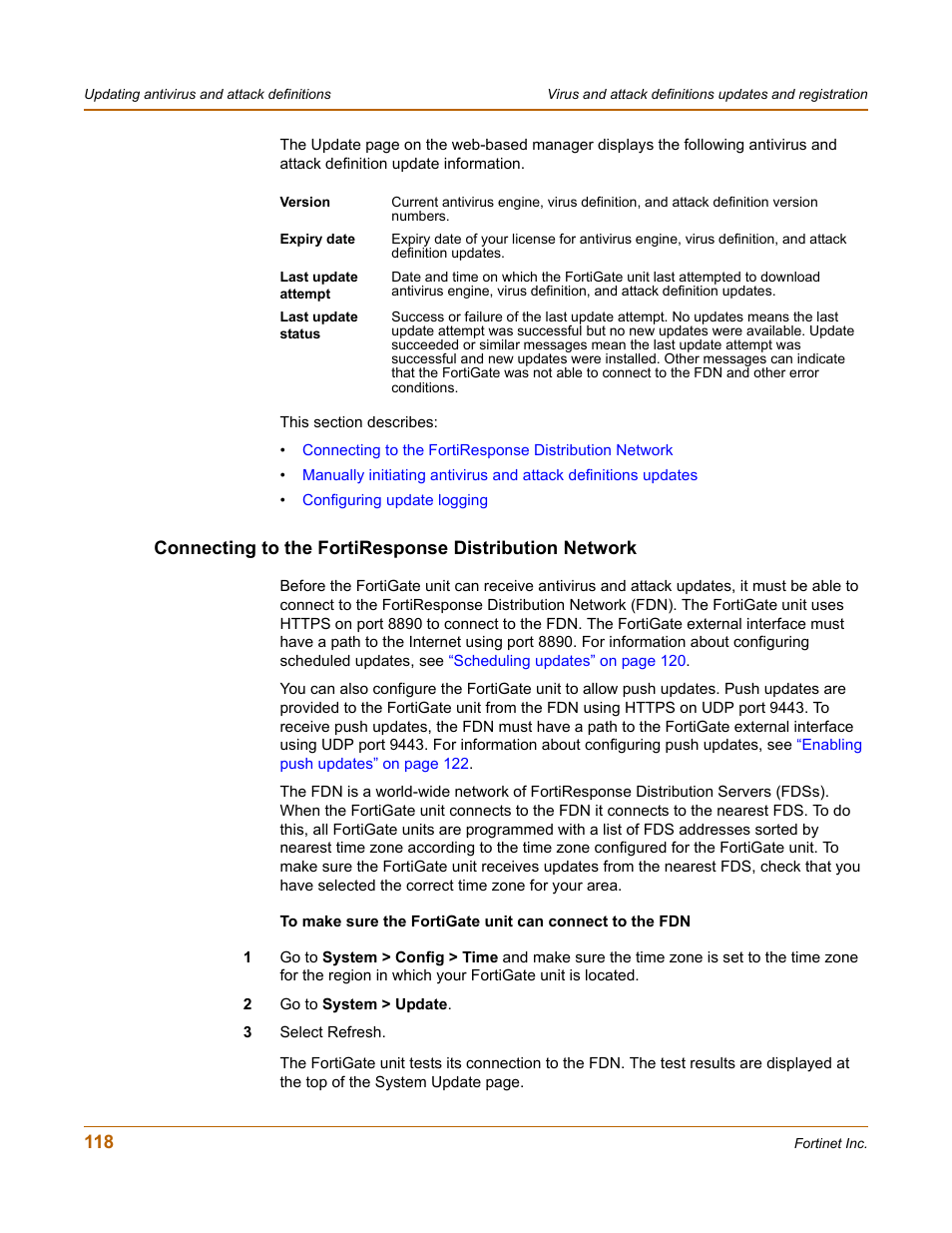 Fortinet FortiGate-800 User Manual | Page 118 / 336