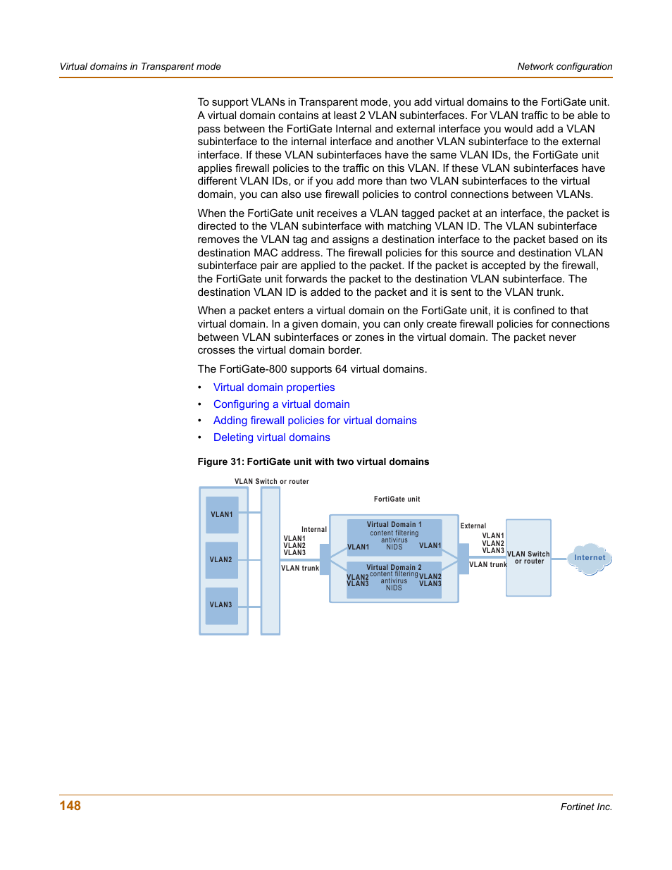 Fortinet FortiGate-800 User Manual | Page 148 / 336