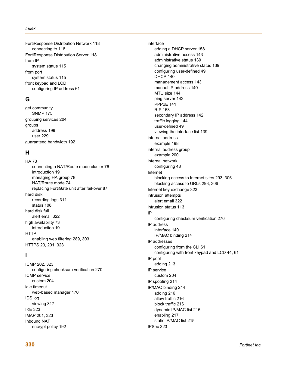 Fortinet FortiGate-800 User Manual | Page 330 / 336