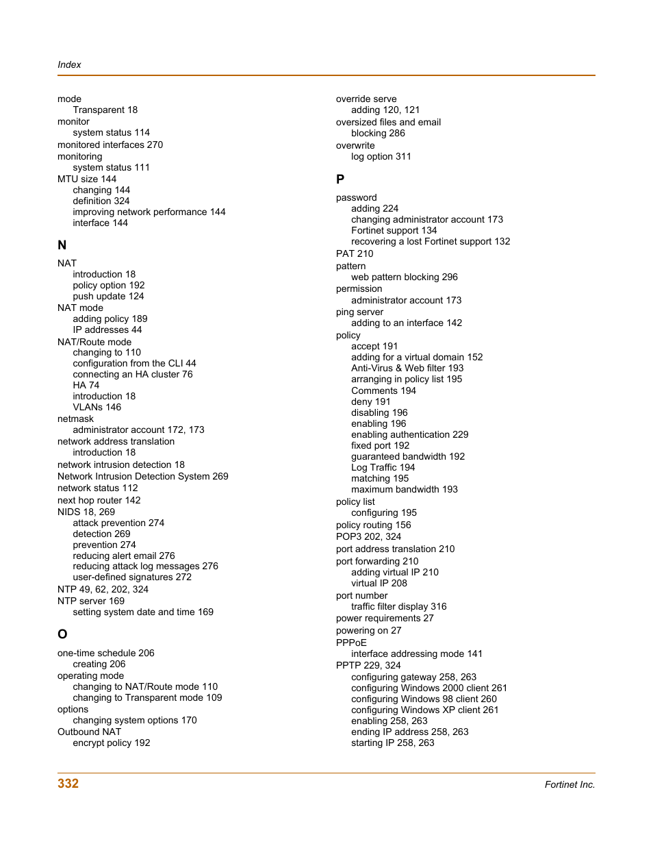 Fortinet FortiGate-800 User Manual | Page 332 / 336