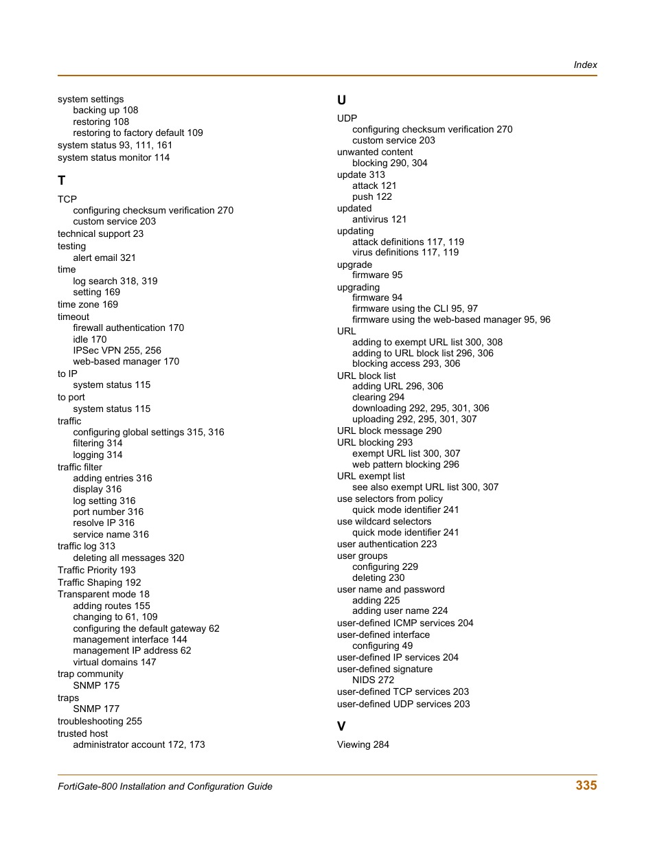 Fortinet FortiGate-800 User Manual | Page 335 / 336