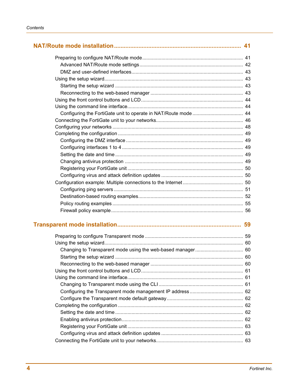 Fortinet FortiGate-800 User Manual | Page 4 / 336