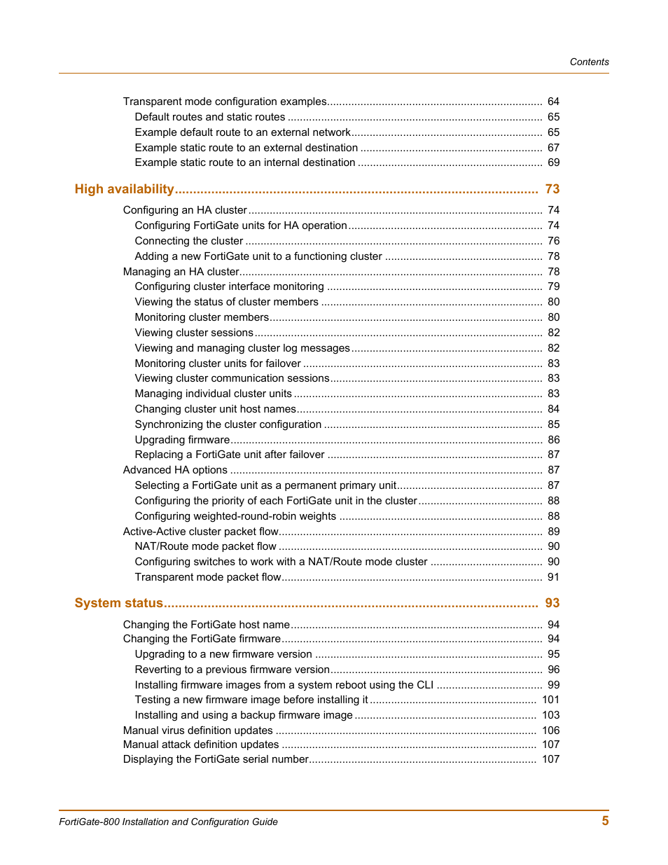 Fortinet FortiGate-800 User Manual | Page 5 / 336