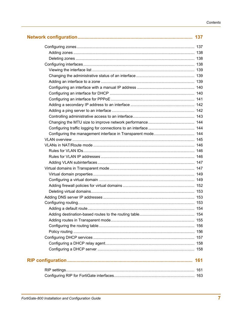 Fortinet FortiGate-800 User Manual | Page 7 / 336