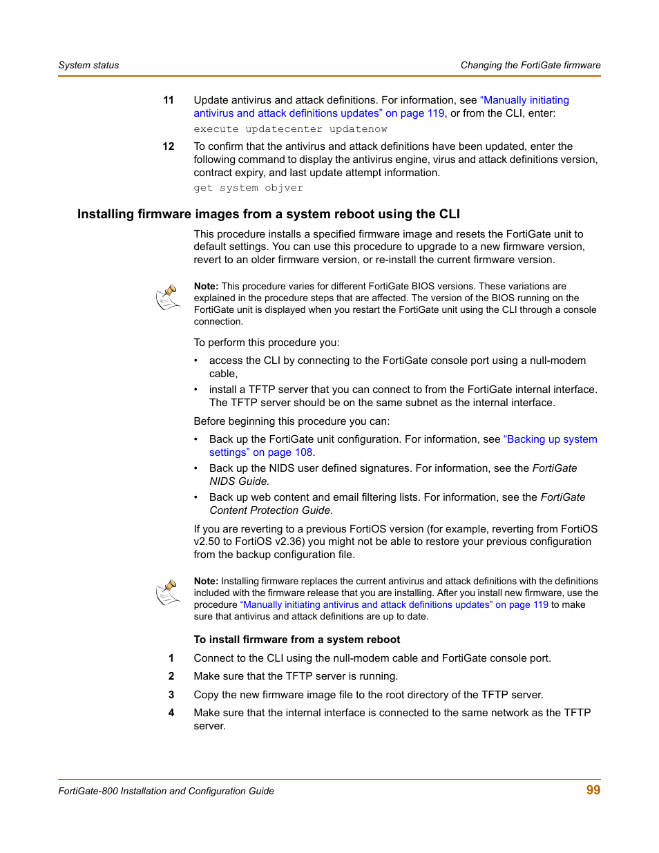 Fortinet FortiGate-800 User Manual | Page 99 / 336