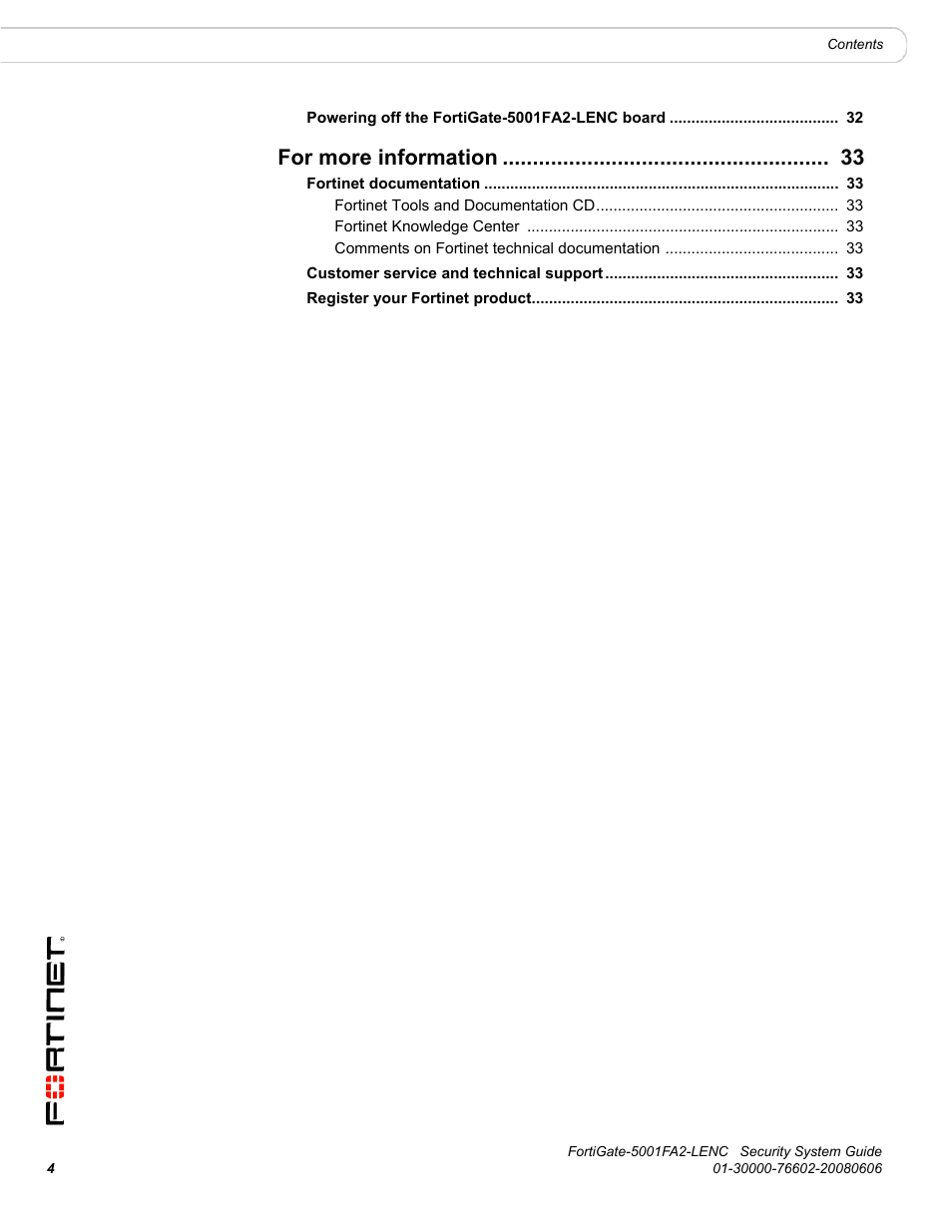 For more information | Fortinet FortiGate 5001FA2-LENC User Manual | Page 4 / 34