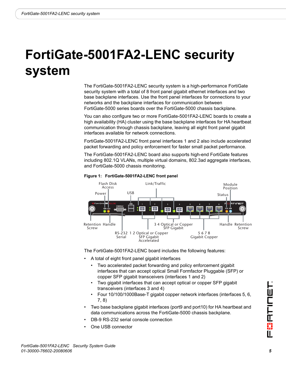 Fortigate-5001fa2-lenc security system | Fortinet FortiGate 5001FA2-LENC User Manual | Page 5 / 34