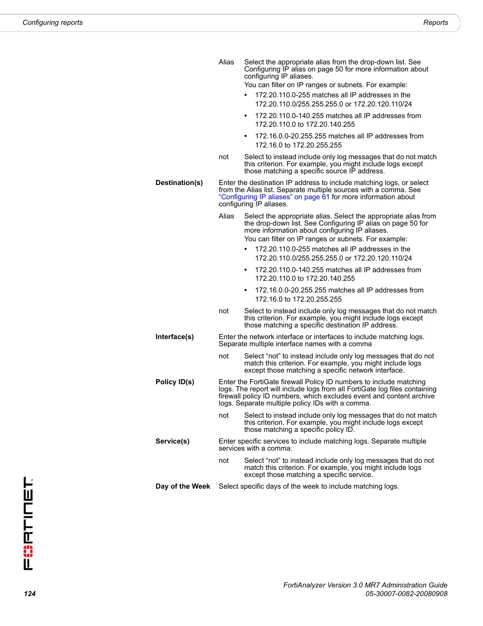 Fortinet FortiAnalyzer 3.0 MR7 User Manual | Page 128 / 234